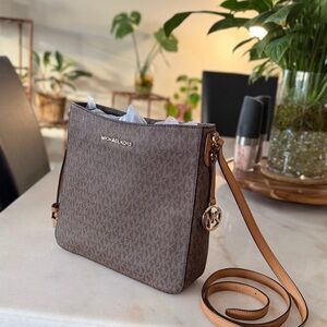 Michael Kors Signature Brown Crossbody Bag